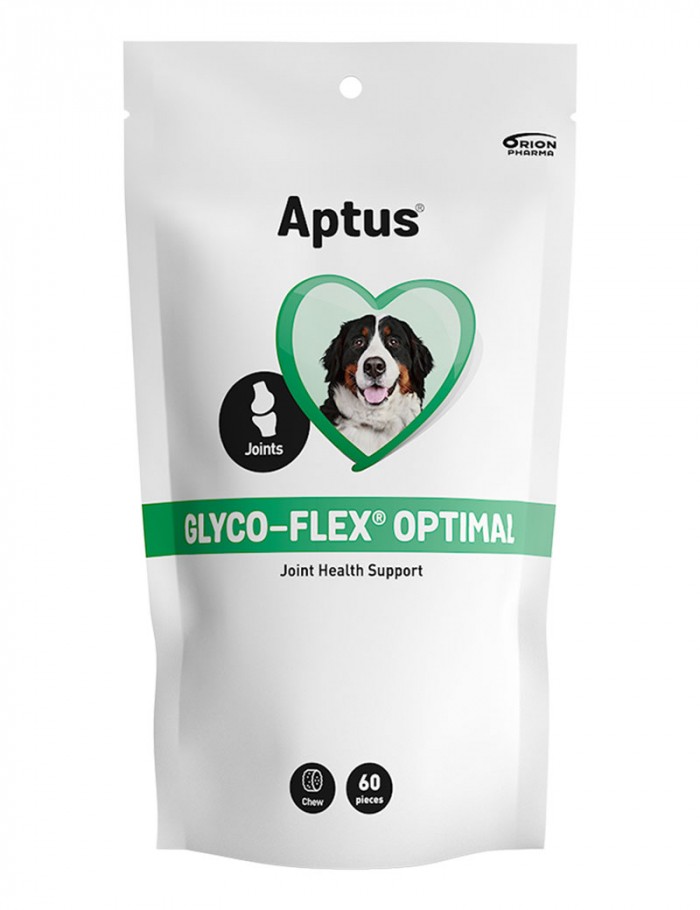En förpackning Aptus Glyco-Flex Optimal för hundar.