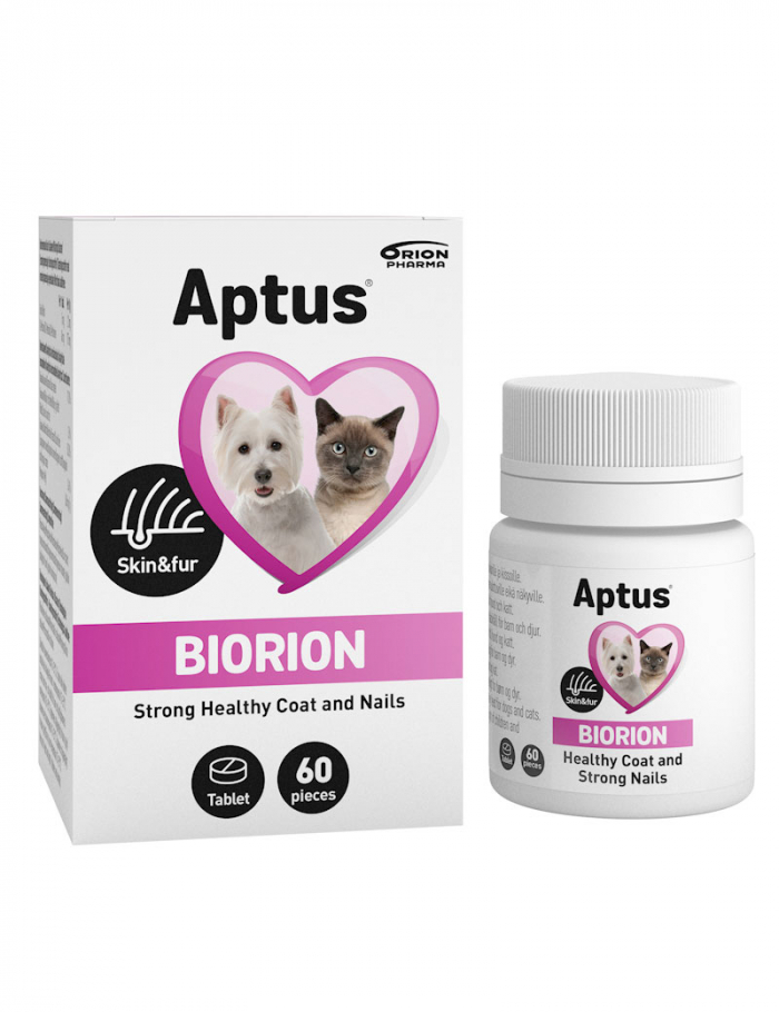 Aptus Biorion. Kosttillskott för hud, päls och klor hos hund och katt.
