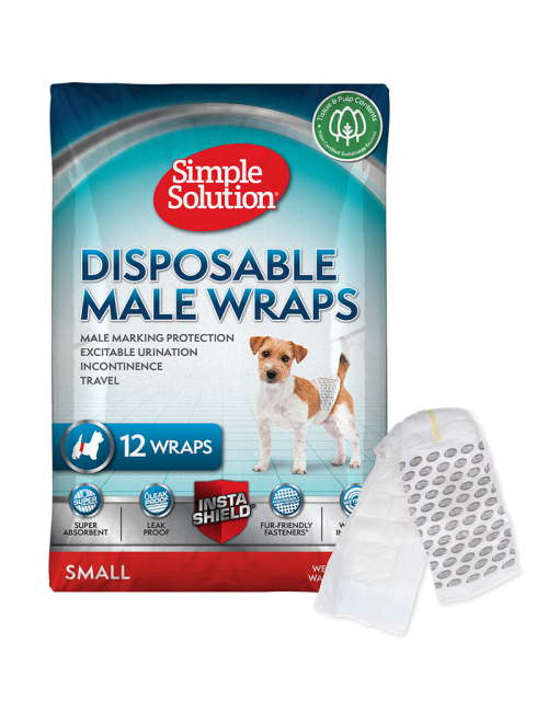 Simple Solution Disposable Male Wrap Small 12-pack