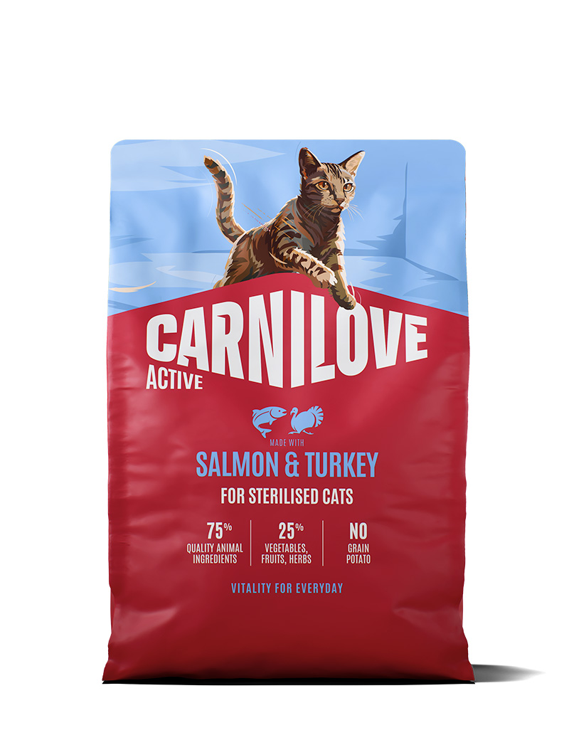 CARNILOVE-ACTIVE-Cat-Turkey-Salmon-sterilised-adults-2KG CARNILOVE-ACTIVE-Cat-Turkey-Salmon-sterilised-adults-2KG
