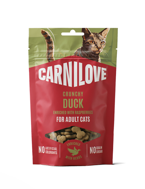 CARNILOVE-Cat-CRUNCHY -Snack-Duck-Raspberries-50G