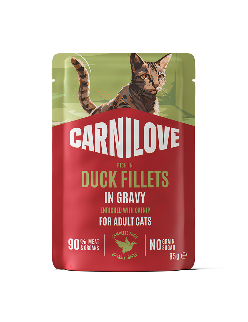 CARNILOVE-Cat-POUCH-GRAVY-Duck-Catnip-85G CARNILOVE-Cat-POUCH-GRAVY-Duck-Catnip-85G