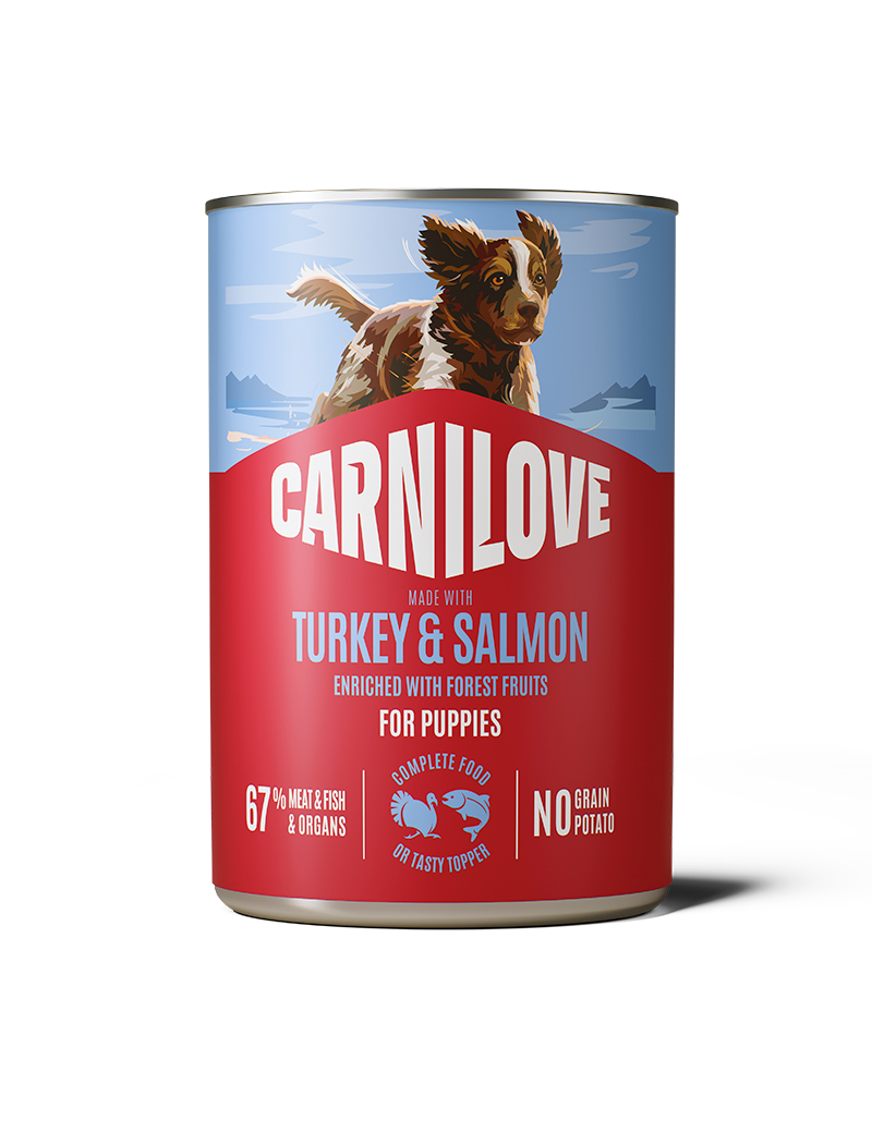 CARNILOVE-Dog-CAN-WildMeat-Turkey-Salmon-Puppies400G CARNILOVE-Dog-CAN-WildMeat-Turkey-Salmon-Puppies400G