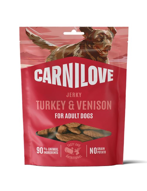 CARNILOVE-Dog-JERKY-Turkey-Venison-100G