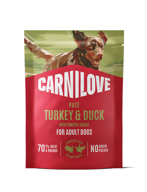 CARNILOVE-Dog-POUCH-Pate-Duck-TimothyGrass-300G