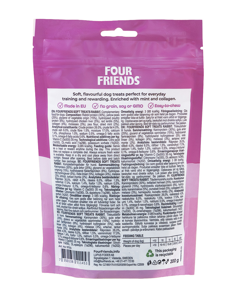FourFriends_Soft_Treats_Rabbit_200g_Back _FourFriends_Soft_Treats_Rabbit_200g_Back