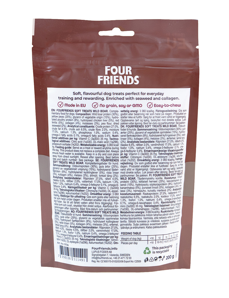 FourFriends_Soft-Treats_WildBoar_200g_Back FourFriends_Soft-Treats_WildBoar_200g_Back