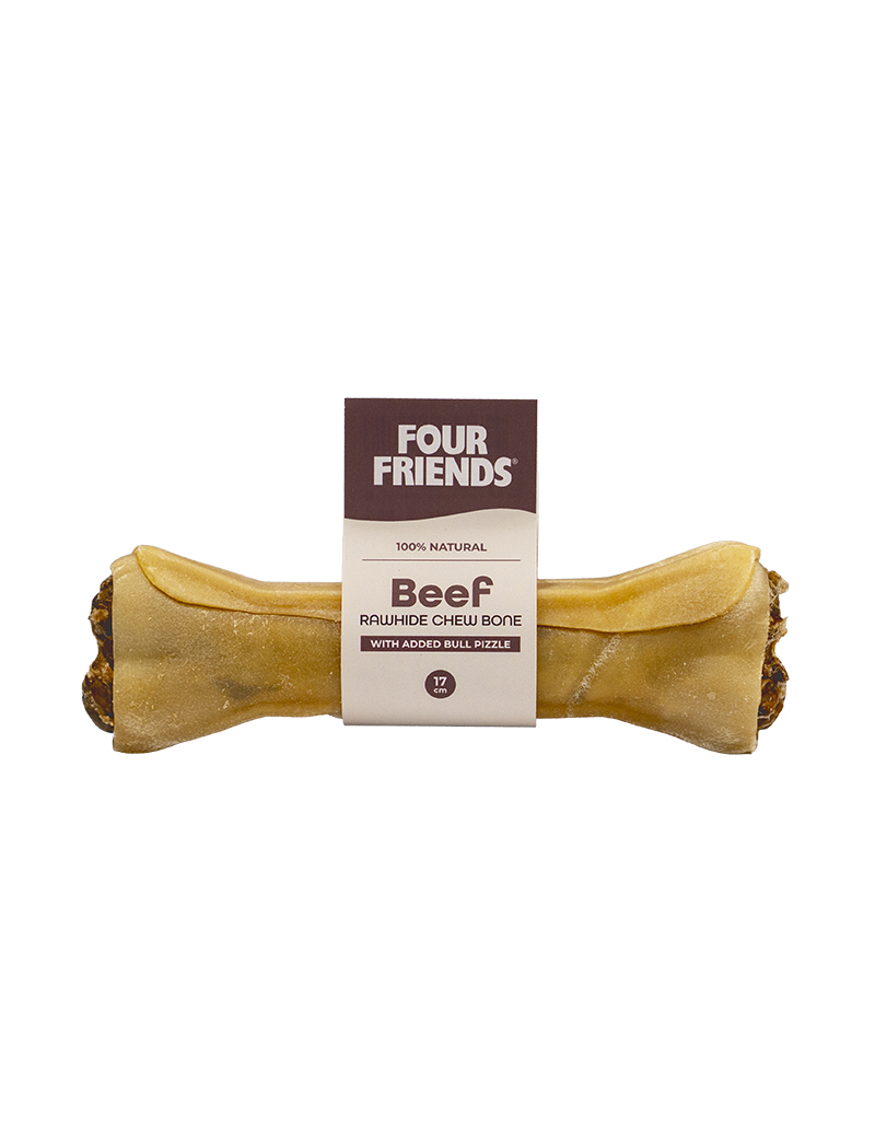FourFriends_Rawhide_Chew_Bone_Beef_w_Bull_Pizzle_17cm FourFriends_Rawhide_Chew_Bone_Beef_w_Bull_Pizzle_17cm