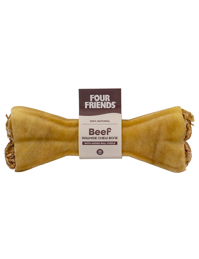 FourFriends_Rawhide_Chew_Bone_Beef_w_Bull_pizzle_22cm FourFriends_Rawhide_Chew_Bone_Beef_w_Bull_pizzle_22cm